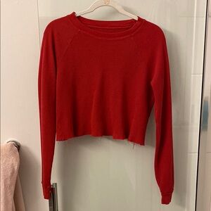 brandy melville waffle knit long sleeve tee